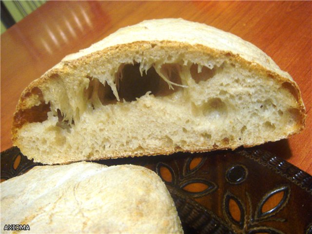 Ciabatta in de oven