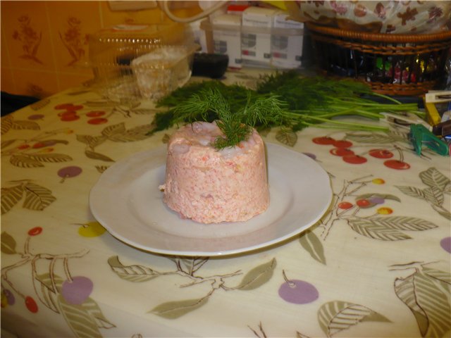 Krabsticksalade Krab-eter-voorgerecht