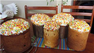 Kulich עם Myasoedovskaya בתנור (כיתת אמן)