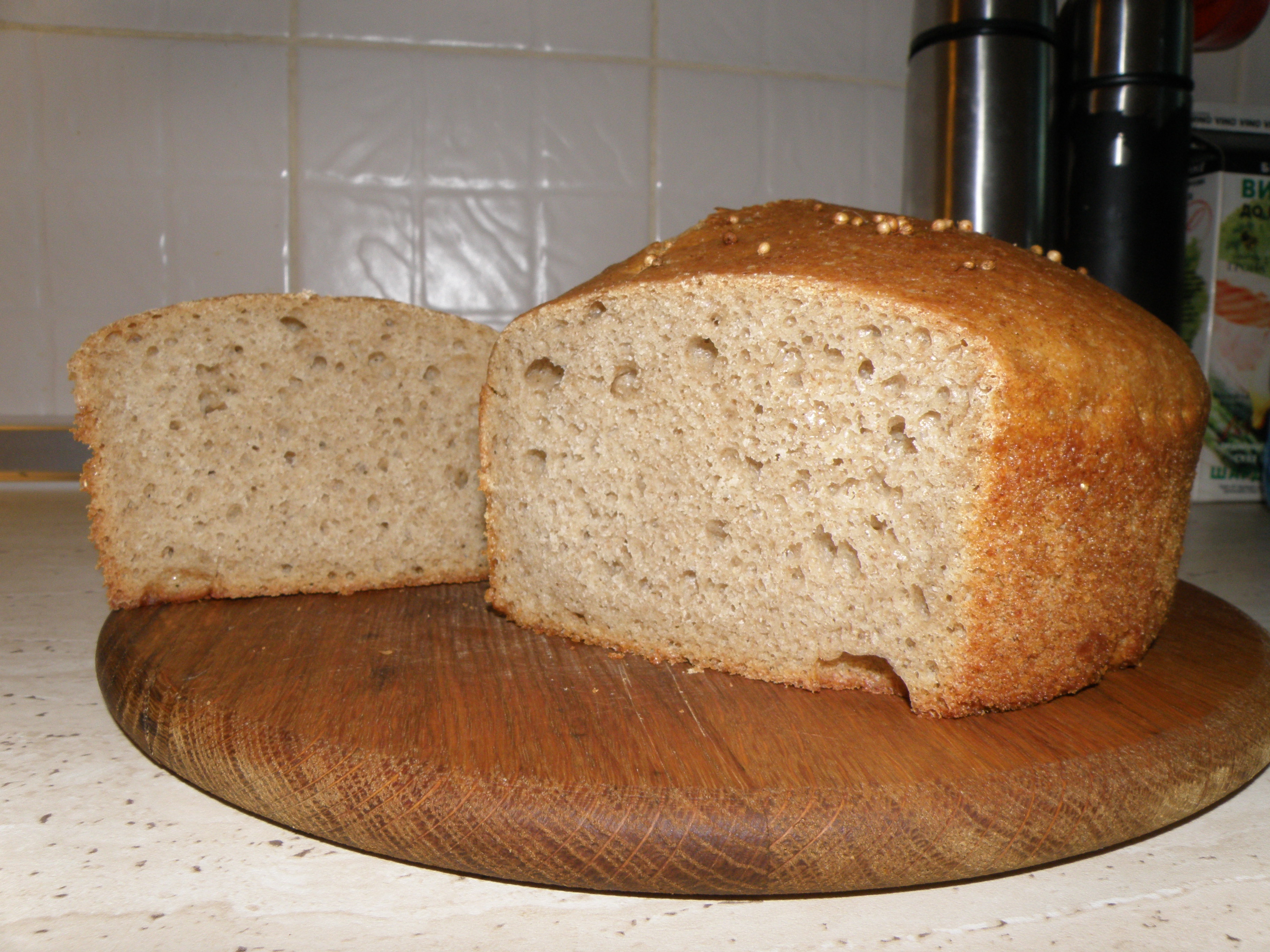 Rye bread with beer and sourdough