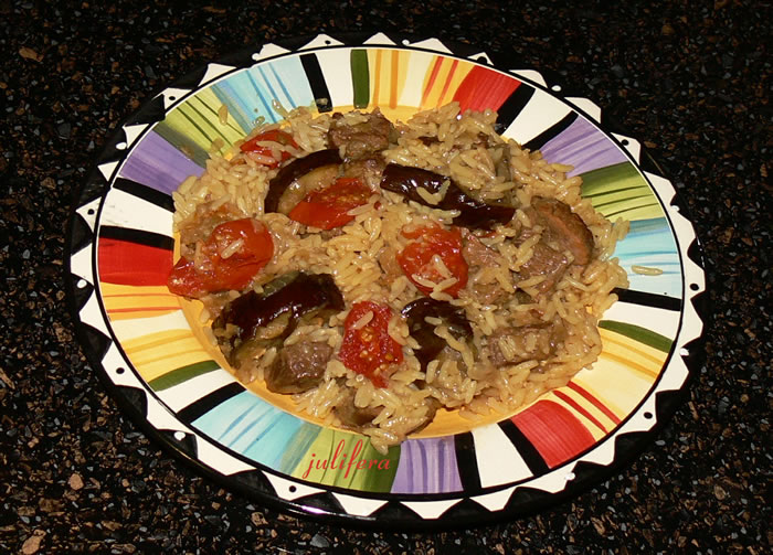 Makluba-pilaf