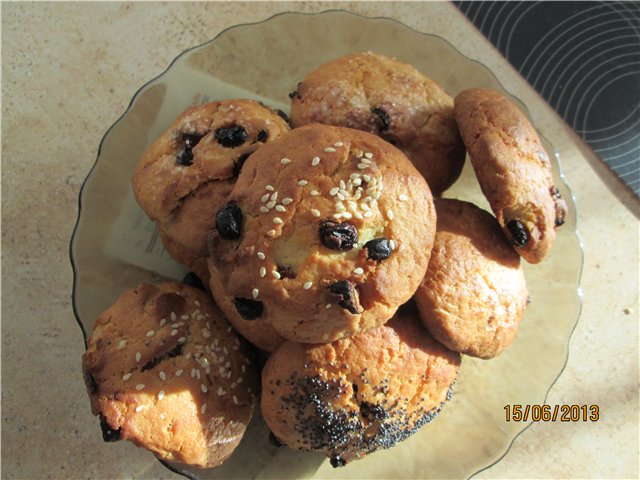 Cookies Curd tortillas med rosiner