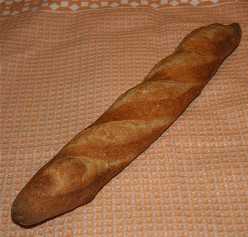 Pate fermentee cold dough baguette (Peter Reinhart)