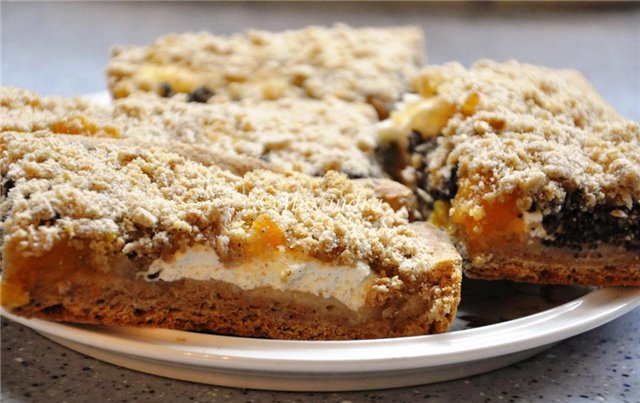 فطيرة الخشخاش مع Streusel