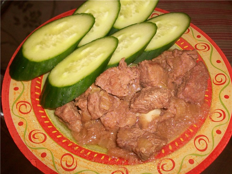 Stewed beef med kinesisk aksent (Bork U700 med flere kokere)