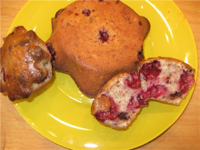 Muffin con cioccolato e frutti di bosco