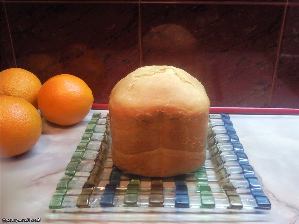 French bread in a bread maker