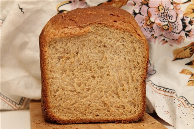 Pan de avena suave en una panificadora