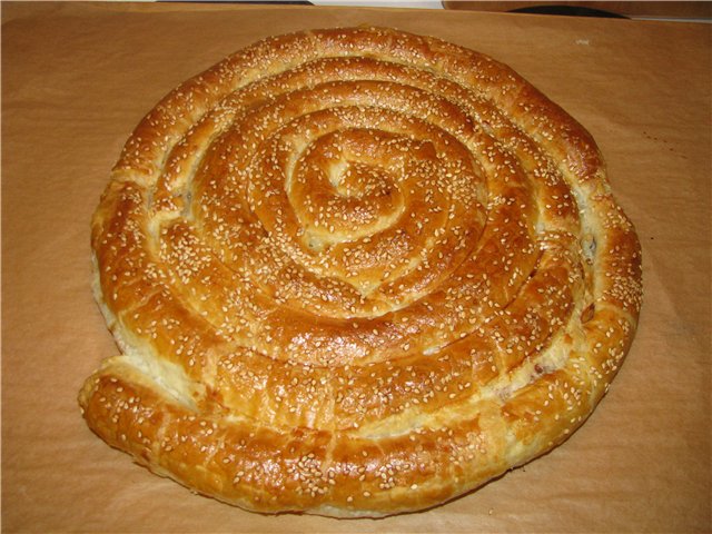 Snail cheese pie