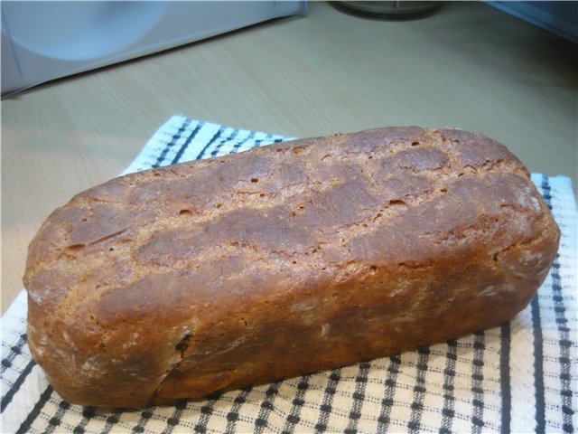 Sourdough rye bread in a bread maker