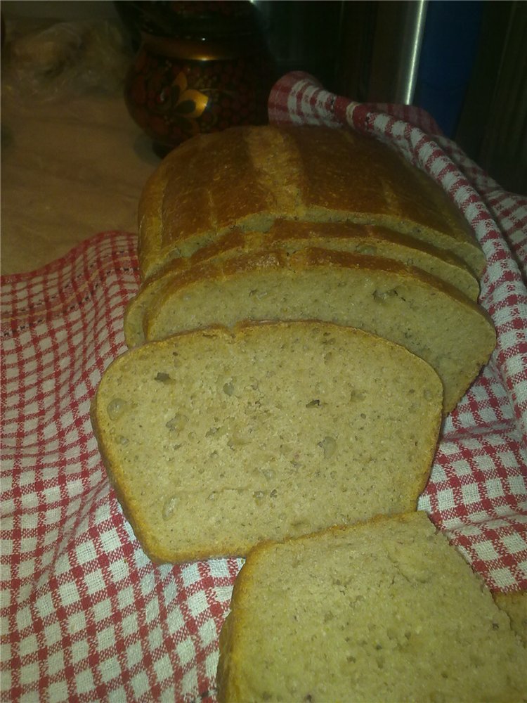 Sourdough bread in the oven