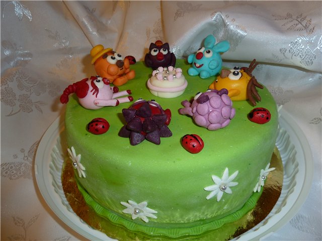 Cakes based on the cartoon Smeshariki