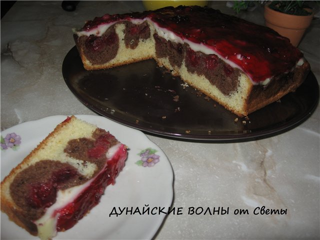 Pastel de olas del Danubio