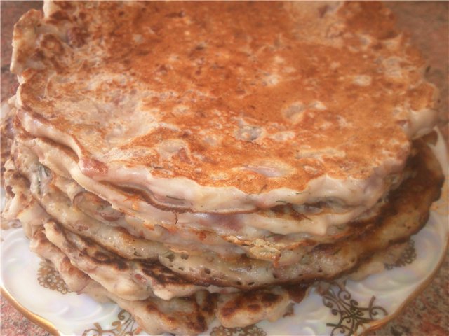 Tortitas de frijoles con champiñones