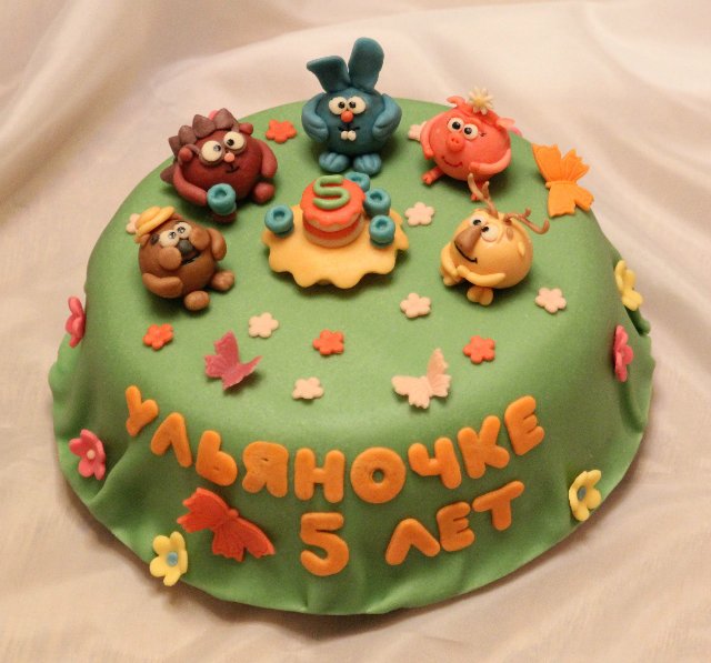 Cakes based on the cartoon Smeshariki