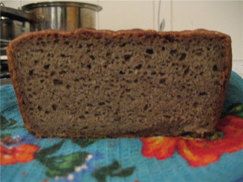 Sourdough rye bread in a bread maker