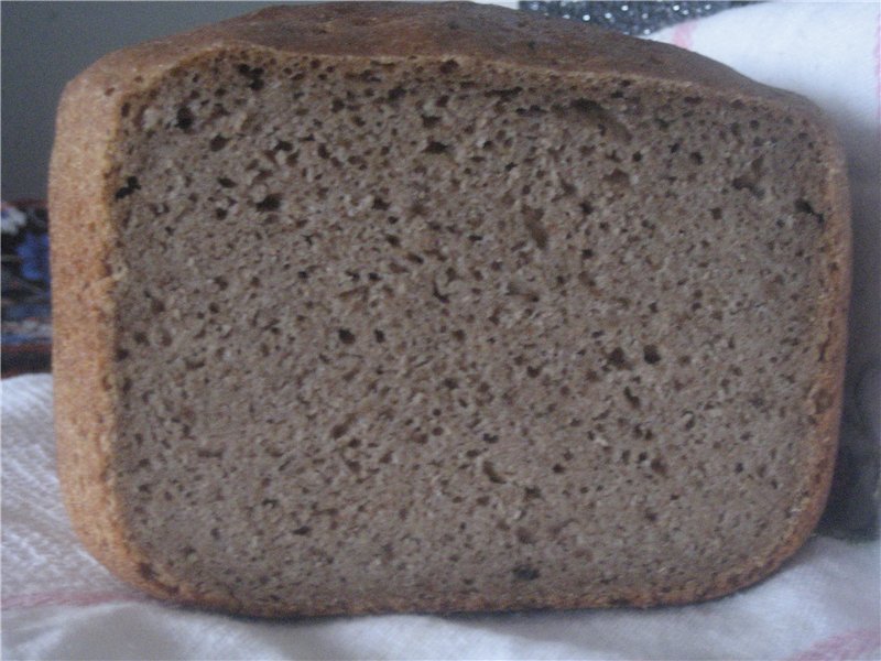 Sourdough rye bread in a bread maker