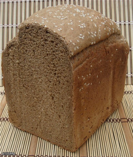 Sourdough rye bread in a bread maker