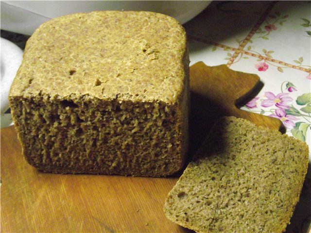 Sourdough rye bread in a bread maker