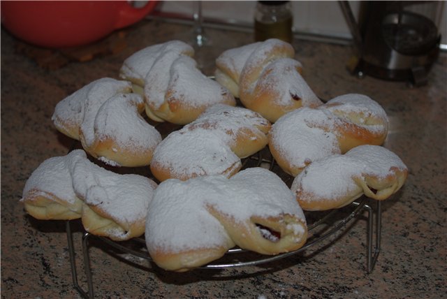 Bollos retorcidos con pasas (magros)