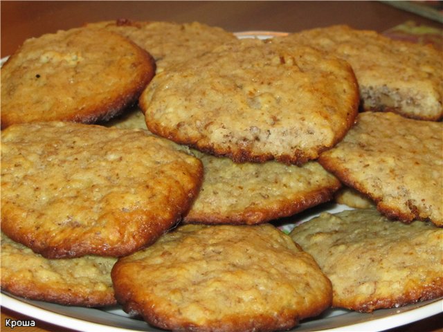 Galletas de plátano con nueces