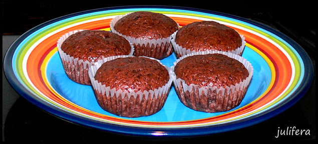 Chocolate muffins na may rum