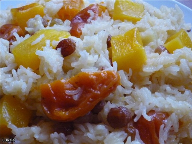 Fruit pilaf with orange juice (Panasonic SR-TMH 18)