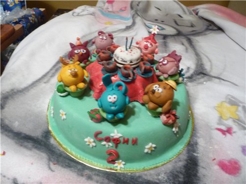 Cakes based on the cartoon Smeshariki