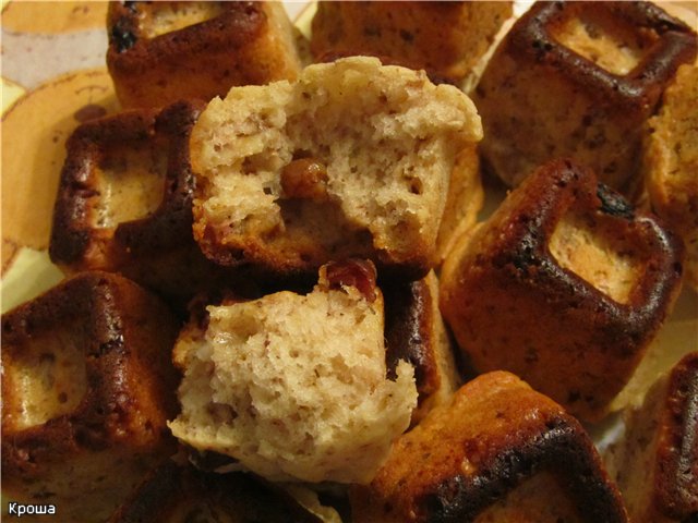 Galletas de plátano con nueces