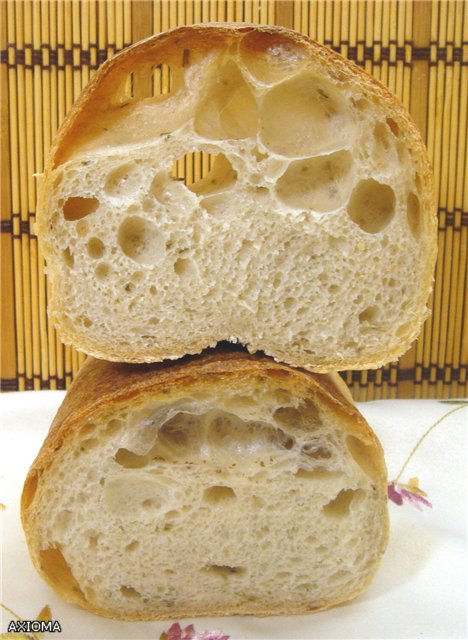 Italian bread (Ann Thibeault) in the oven