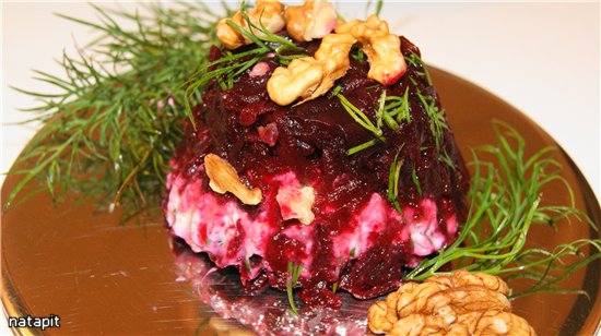 Beetroot snack cake