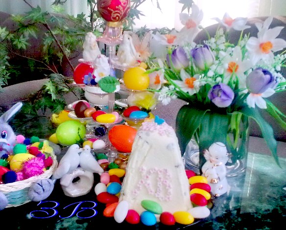 Examples of decorating Easter cakes and Easter