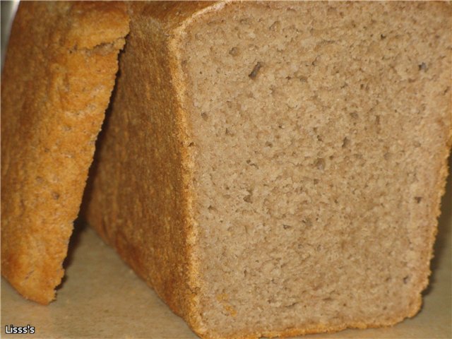 Pane di segale Senza niente (forno, macchina per il pane, pentola a cottura lenta)