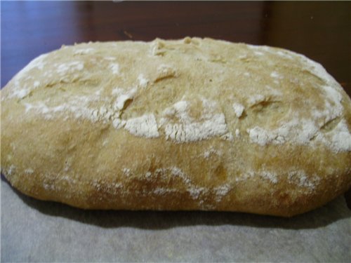 Panino di grano saraceno su una grande borsa (forno)