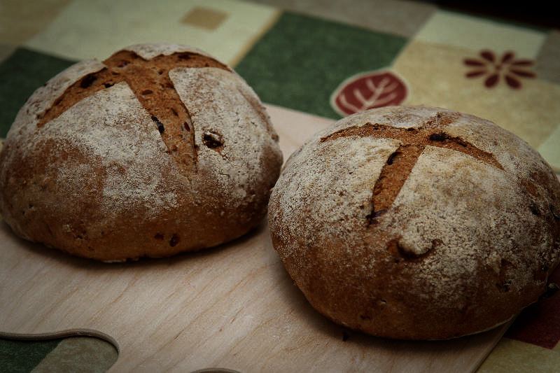 Pane con mirtilli rossi e noci pecan (forno)