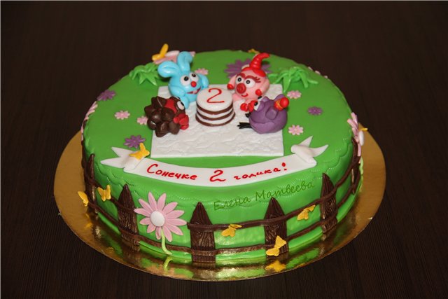 Cakes based on the cartoon Smeshariki