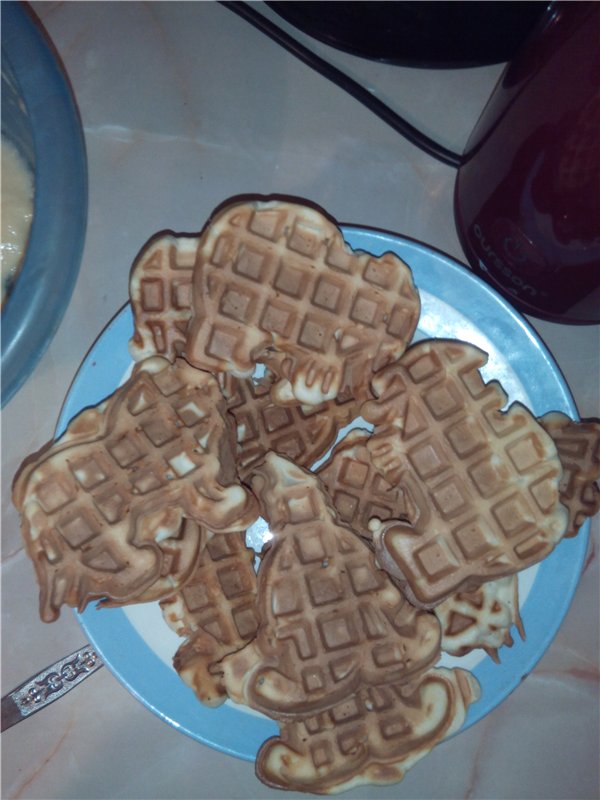 Waffles a base de galletas caseras