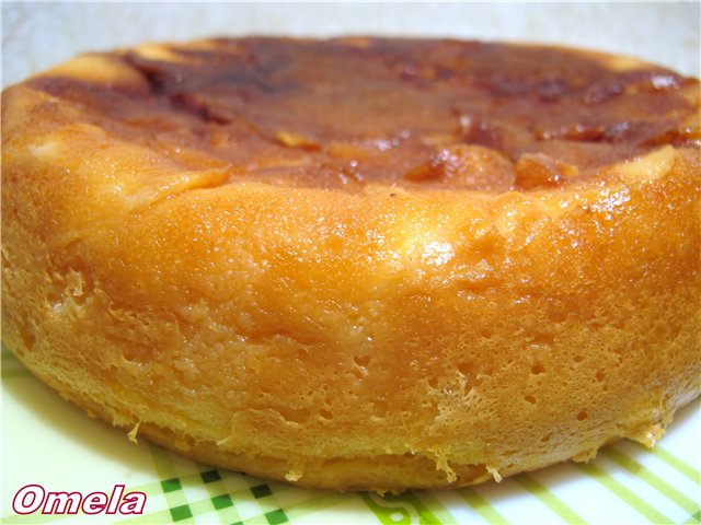 "Delicate" cottage cheese casserole na may peach (Panasonic SR-TMH10)