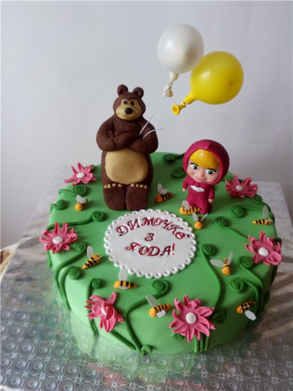 Torte basate sul cartone animato Masha e Orso