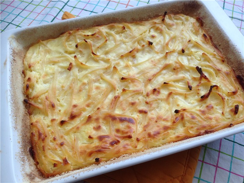 Fideos con requesón (receta para establecimientos de restauración, 1968)