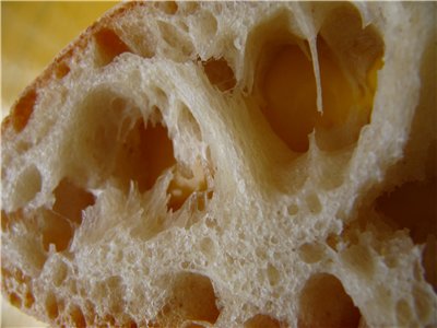 Chiabatta in the oven