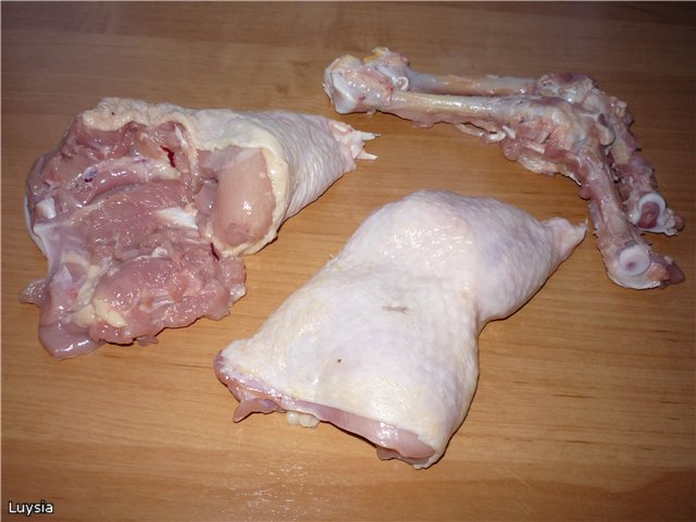 Muslos de pollo Muslos de plátano