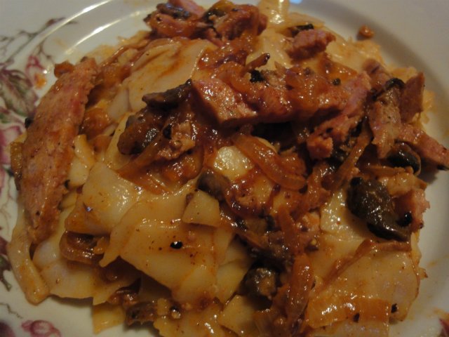 Fettuccine amb pernil Tambov