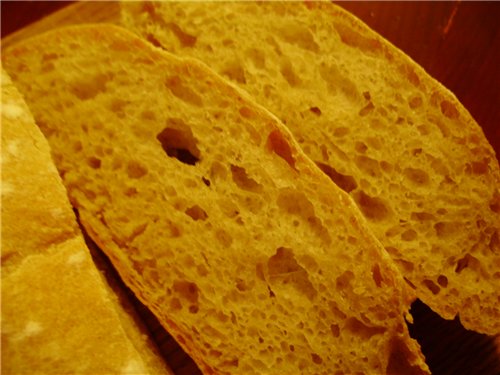 Panino di grano saraceno su una grande borsa (forno)