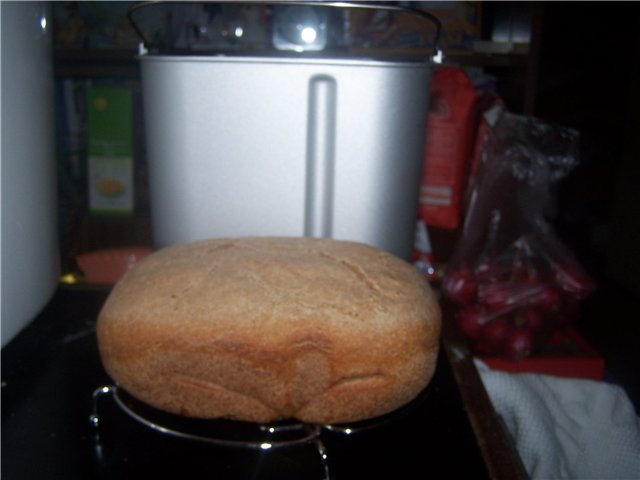 Sourdough rye bread in a bread maker