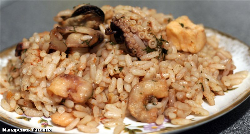 Pilaf with pork