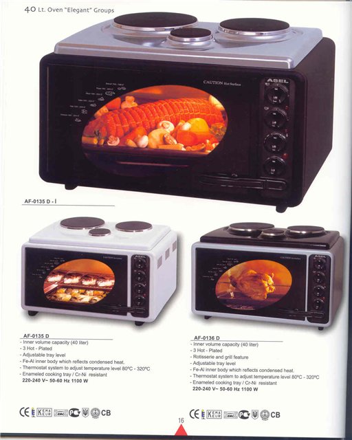 Tabletop ovens, stoves ...