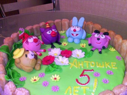 Cakes based on the cartoon Smeshariki