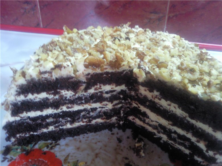 Torta al cioccolato in acqua bollente