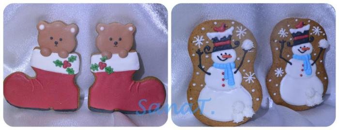 We decorate gingerbread cookies, cookies